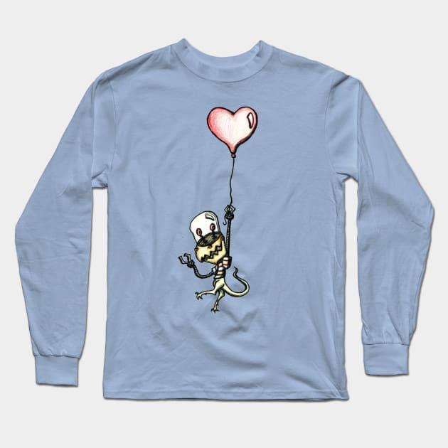 Heart Bot Long Sleeve T-Shirt by plotDriving-NPC